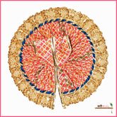 Cotton Chunri Lace Moti Work Magenta Poshak